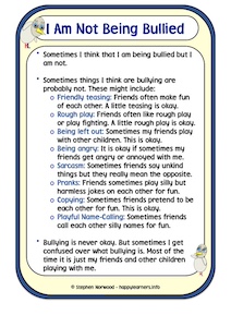 I am not being bullied social story